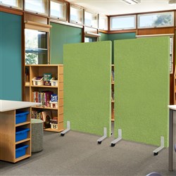 Visionchart Lightweight Room Divider Screen Mobile Leg 900 x 1190mm Assorted Colours