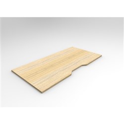 Rapidline Rectangle Scalloped Table Top Only 1500W x 750D x 25mmH Natural Oak