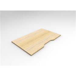 Rapidline Rectangle Scalloped Table Top Only 1200W x 750D x 25mmH Natural Oak