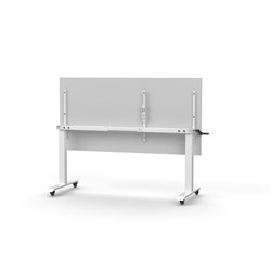 Rapidline Boost Height Adjust Flip Top Table 1500W x 750D x 725-1070mmH White/White