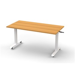 Rapidline Boost Height Adjust Flip Top Table 1800W x 900D x 725-1070mmH Beech/White