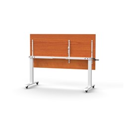 Rapidline Boost Height Adjust Flip Top Table 1800W x 900D x 725-1070mmH Cherry/White