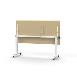 Rapidline Boost Height Adjust Flip Top Table 1800W x 900D x 725-1070mmH Oak/White