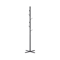 Rapidline Kolo Coat And Hat Stand 6 Hook 1730mmH Black