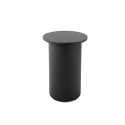 Rapidline Drum Round High Bar Table 600D x 1050mmH Black Top Black Base