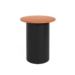 Rapidline Drum Round High Bar Table 900D x 1050mmH Cherry Top Black Base