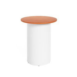 Rapidline Drum Round High Bar Table 900D x 1050mmH Cherry Top White Base