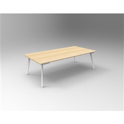 Rapidline Eternity Meeting Table 2100W x 750D x 730mmH Oak Top White Base