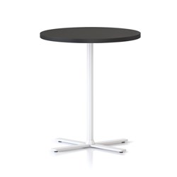 Rapidline Kolo Round Side Table 500D x 587mmH Black Top White Base