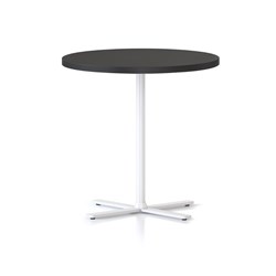 Rapidline Kolo Round Side Table 600D x 587mmH Black Top White Base