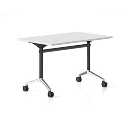 Rapidline Typhoon Flip Top Table 1200W x 600D x 750mmH White Top Black Frame