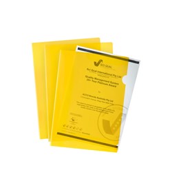 Marbig Ultra Letter File A4 Polypropylene Yellow Pack Of 10