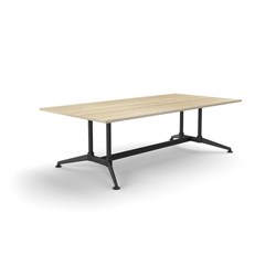 OLG Modulus Flip Table 1200W x 750D x 720mmH All Black Frame New Oak Top