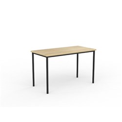 OLG Eko Canteen Table 1200W x 750D x 720mmH Black Frame New Oak Top