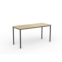 OLG Eko Canteen Table 1500W x 750D x 720mmH Black Frame New Oak Top