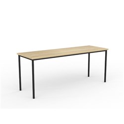 OLG Eko Canteen Table 1800W x 750D x 720mmH Black Frame New Oak Top