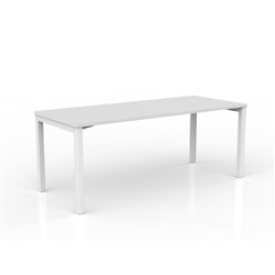 OLG Axis Straight Desk 1800W x 750D x 715mmH White Frame White Top