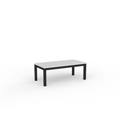 OLG Axis Coffee Table 1200W x 600D x 450mmH Black Frame White Top