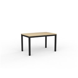 OLG Axis Meeting Table 1200W x 750D x 715mmH Black Frame New Oak Top