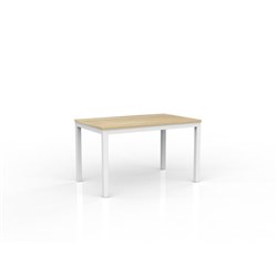 OLG Axis Meeting Table 1200W x 750D x 715mmH White Frame New Oak Top