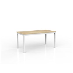 OLG Axis Meeting Table 1600W x 750D x 715mmH White Frame New Oak Top