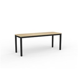 OLG Axis Meeting Table 1800W x 600D x 715mmH Black Frame New Oak Top