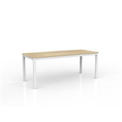 OLG Axis Meeting Table 1800W x 750D x 715mmH White Frame New Oak Top