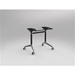 OLG Modulus Flip Table Frame Only To Suit Tops 900-1300W x 600-900mmD Black Chrome Feet