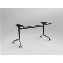 OLG Modulus Flip Table Frame Only To Suit Tops 1500-1900W x 600-900mmD Black Chrome Feet