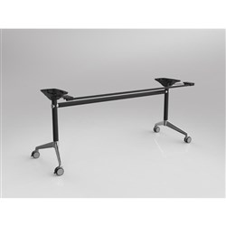 OLG Modulus Flip Table Frame Only To Suit Tops 1800-2200W x 600-900mmD Black Chrome Feet