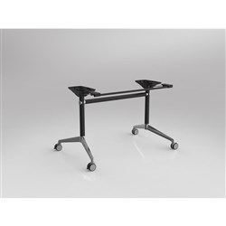 OLG Modulus Flip Table Frame Only To Suit Tops 1200-1600W x 800-1050mmD Black Chrome Feet