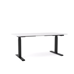 OLG Agile Motion Height Adjustable Single Sided Desk 1500Wx635-1295mmH Black/White