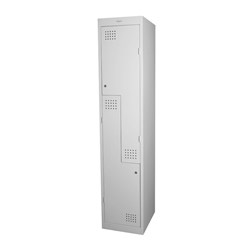 Steelco Combo Locker 2 Step Door 380W x 460D x 1830mmH Grey