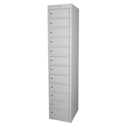 Steelco Locker 12 Door 380W x 460D x 1830mmH Grey