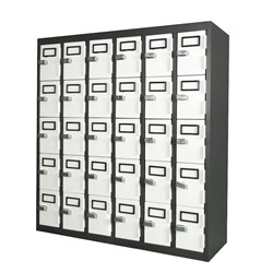 Steelco Phone Locker 30 Door 900W x 225D x 940mmH Graphite