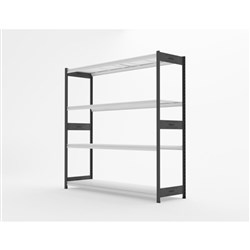 Steelco T-Span Shelving Starter Bay 1110W x 450D x 2100mmH Grey