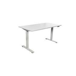 Steelco De-Luxe Height Adjustable Desk 1500W x 750D x 650-1250mmH White/White