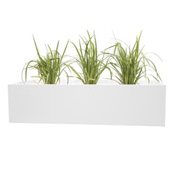 Steelco Tambour Planter Box 915W x 463D x 225mmH White Satin