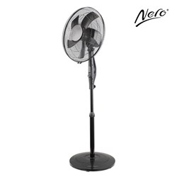 Nero Quiet Pedestal Fan 40cm Black