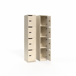 OLG Knox Locker 4 Door 305W x 455D x 1805mmH Nordic Maple