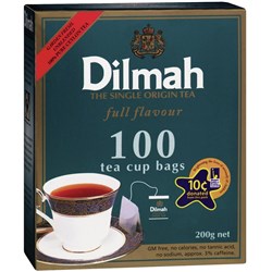 TEA BAGS DILMAH PREMIUM BX100 CEYLON TEA