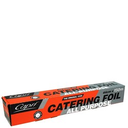 Capri All Purpose Catering Aluminium Foil With Dispenser 44cm x 150m Silver