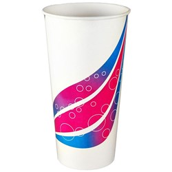 Capri Milkshake Paper Cups 710ml 24oz Carton Of 500 Swirl Design