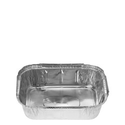 Capri Foil Containers Rectangular Takeaway 1026ml Silver Carton Of 300