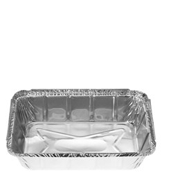 Capri Foil Containers Rectangular Takeaway 1050ml Silver Carton Of 400