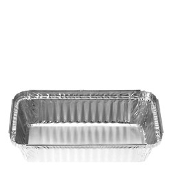 Capri Foil Containers Rectangular Takeaway 540ml Silver Carton Of 500