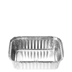 Capri Foil Containers Rectangular Takeaway 880ml Silver Carton Of 400
