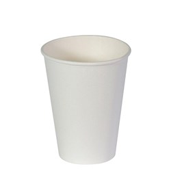 Capri Single Wall Paper Coffee Cups 355ml 12oz White Carton Of 1000