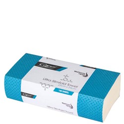 Capri Ultra Slimfold Interleaved Hand Towel 1 Ply 240mm x 230mm White Carton 16