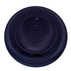 Capri Hot Paper Cup Plastic Lid For 8oz Hot Paper Cup Black 80mm Carton Of 1000